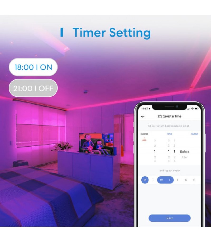 Meross - Intelligenter WiFi-LED-Streifen mit RGB (2x 5 Meter)