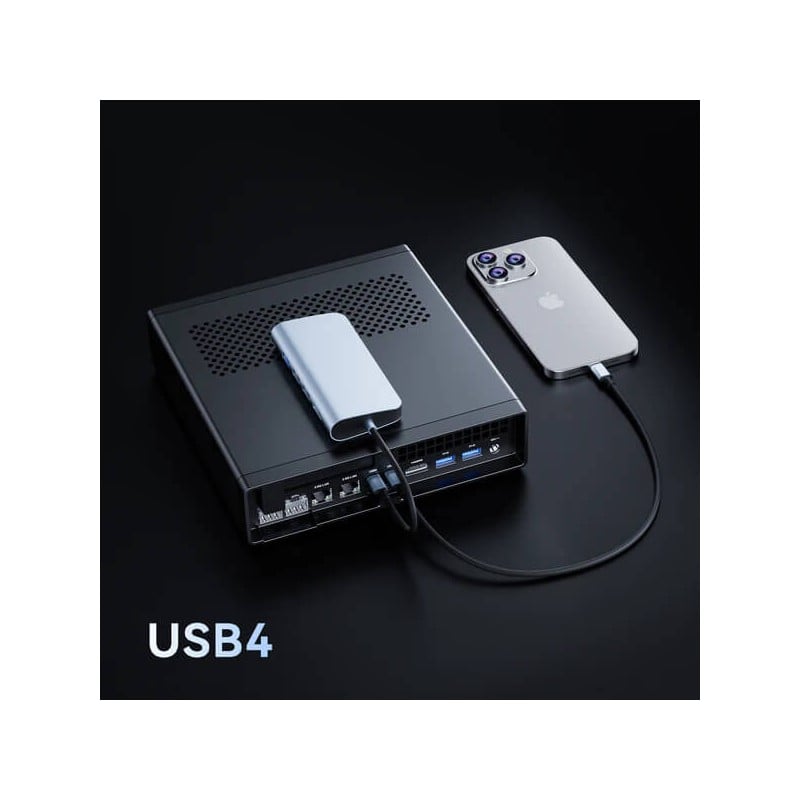 Minisforum - Mini PC MS-01 Barebone mit Intel Core i9-12900H,vPro Enterprise Support,2x10Gbps SFP+LAN/2x2.5G RJ45/2xUSB4/HDIM/16