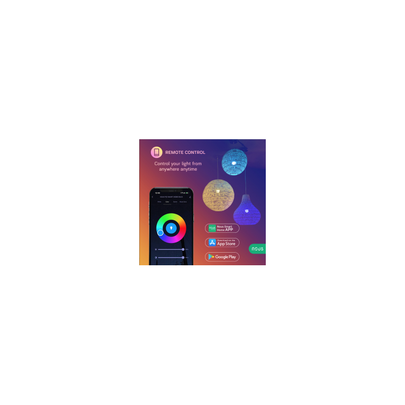 NOUS - Striscia LED collegata Bluetooth RGB per TV (2m)