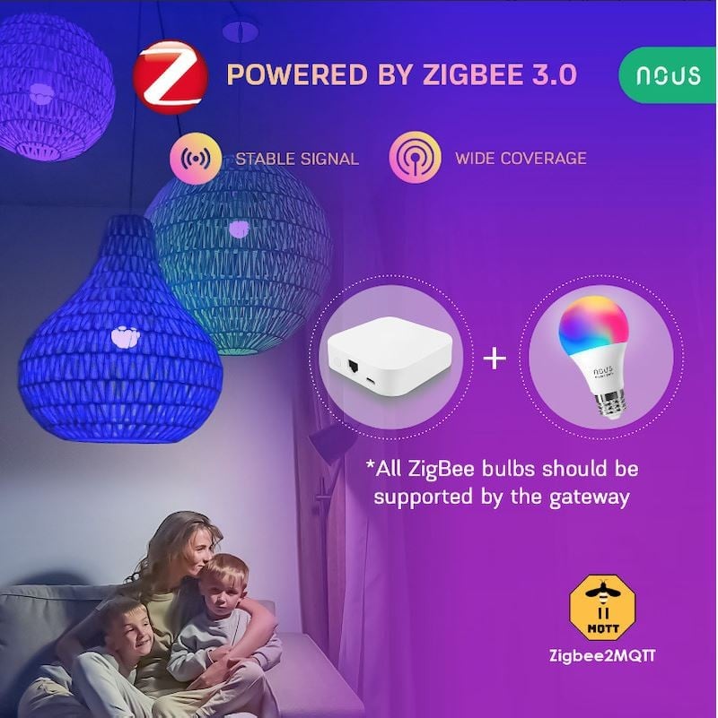 NOUS - Lampadina collegata a Zigbee 3.0